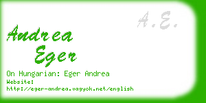 andrea eger business card